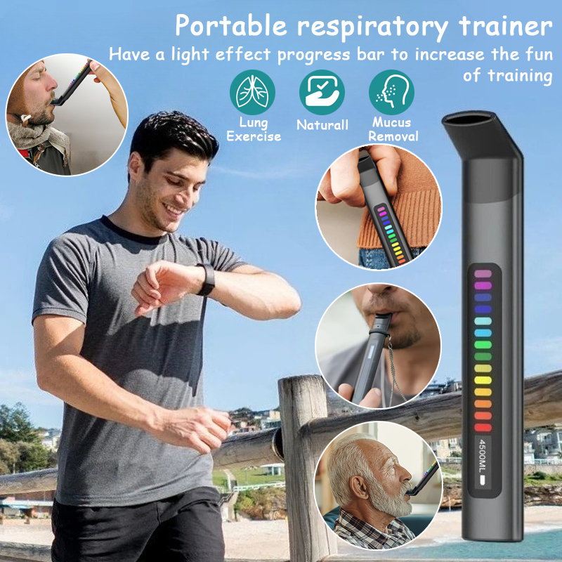Yoga Fitness Training - Electronic Breathing Trainer Respiratory Tester Running
