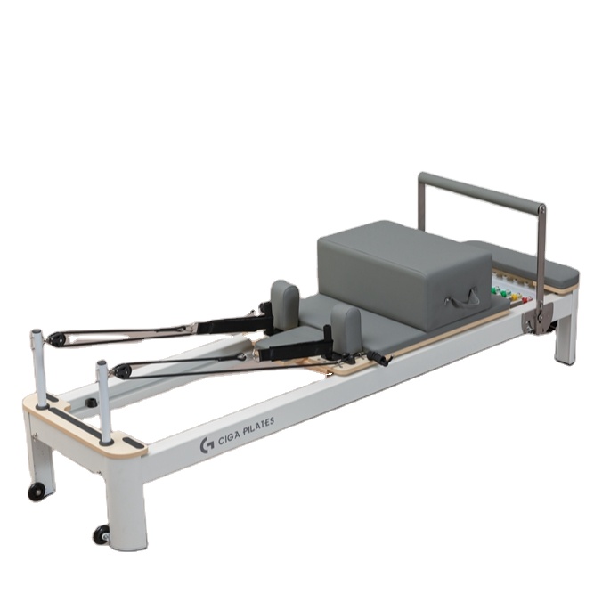 Yoga Fitness Pilates Reformer - Aluminum Alloy Core Bed Reformer Lightweight