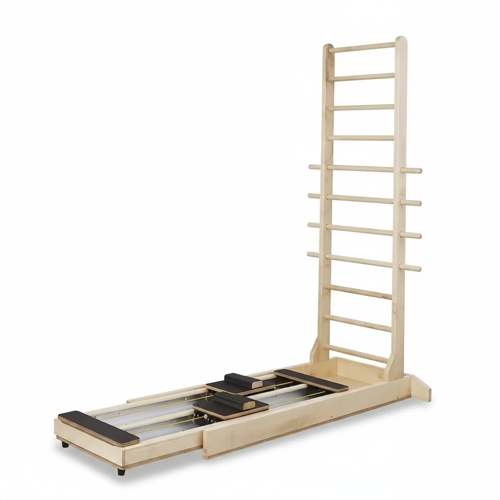 Yoga Fitness Pilates Reformer - Pilates Reformer, Maple Wood Dual-Track Core