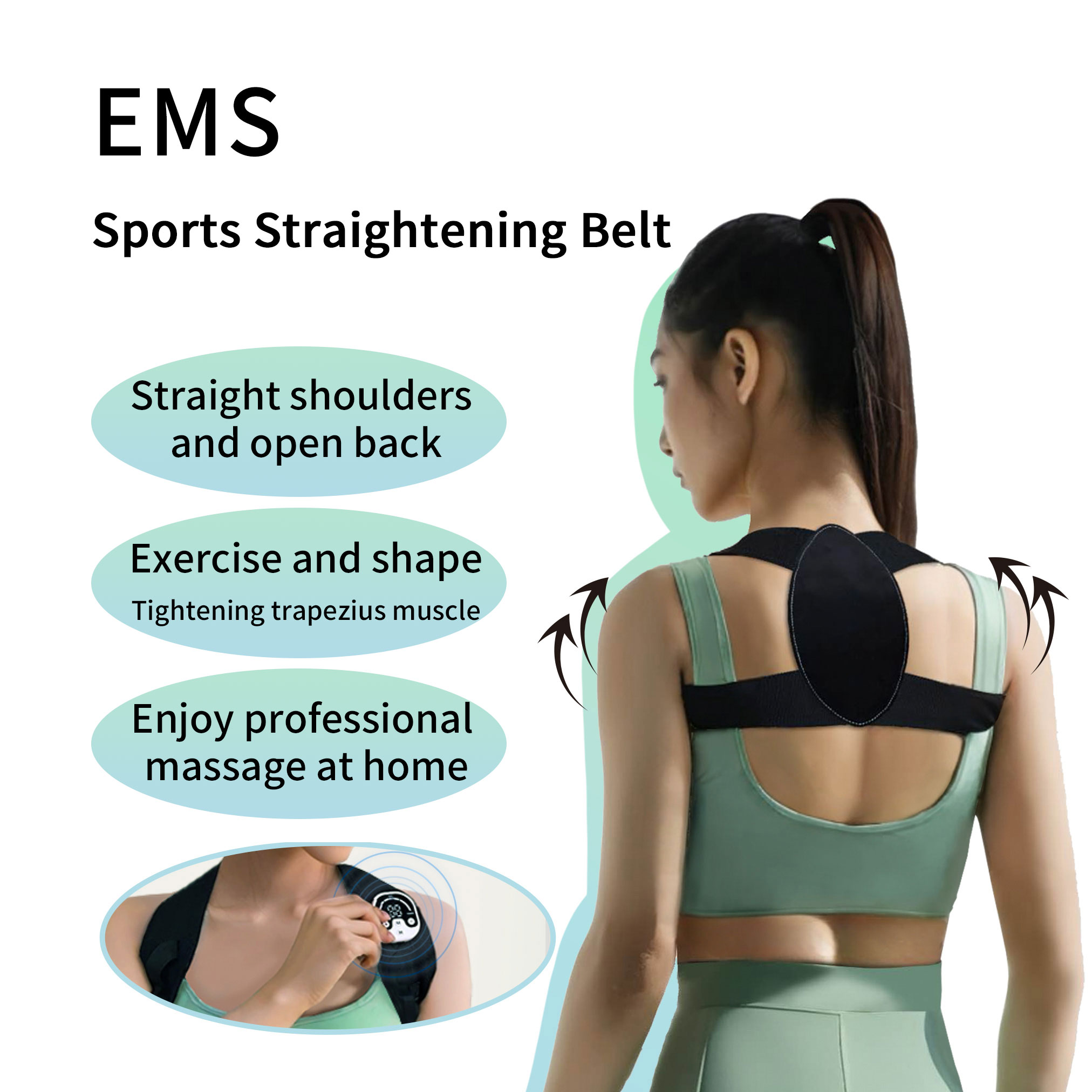Microcurrent Posture Device Fo - Posture Corrector Back のレビューと価格