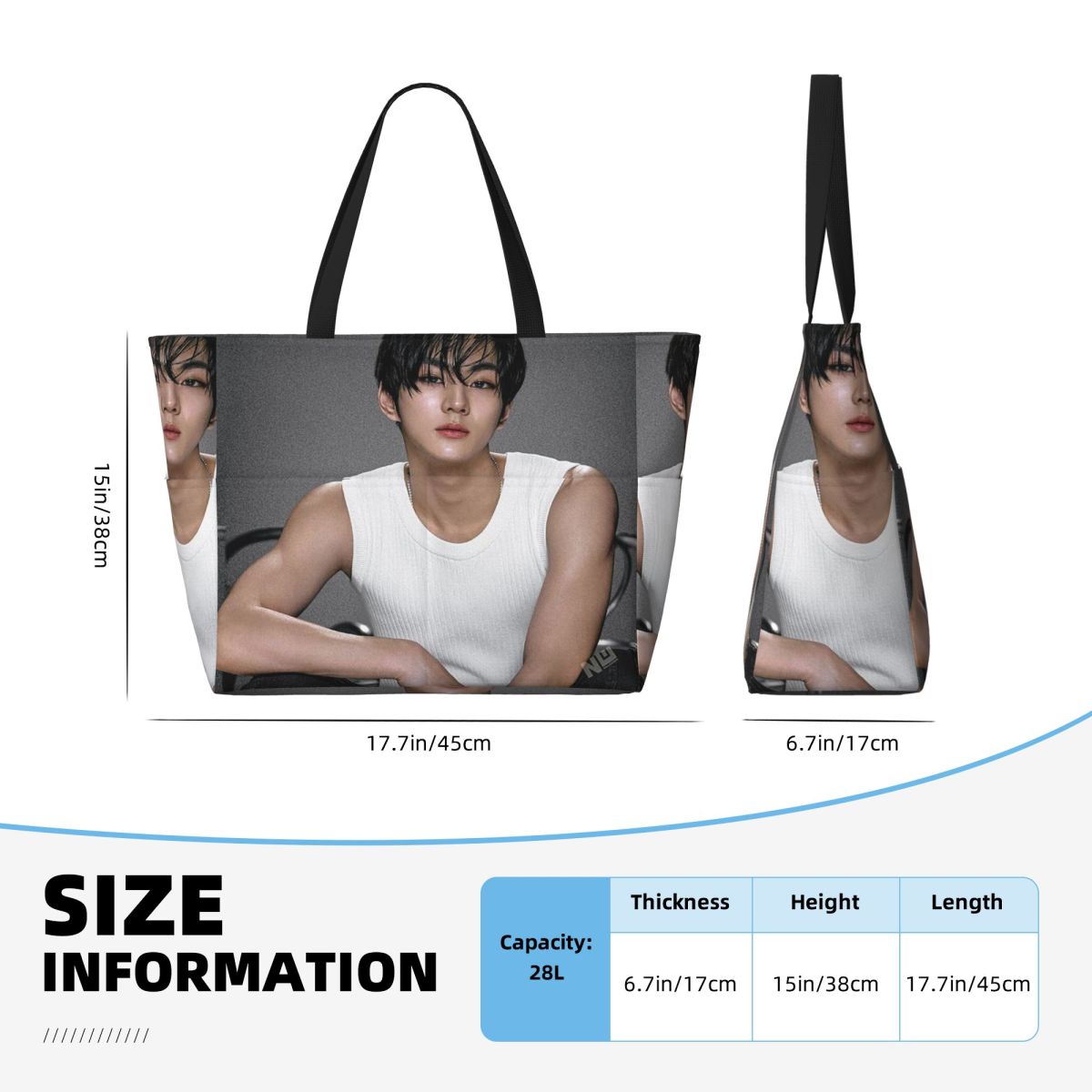 Jungwon En Kpop Beach Tote Bag - Yoga En Fitness のレビューと価格