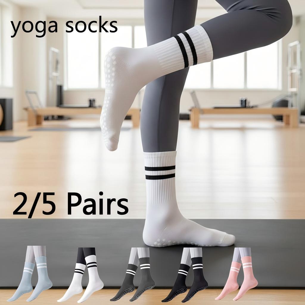 Women Non Slip Yoga Socks, Gri - Yoga Fitness Set のレビューと価格