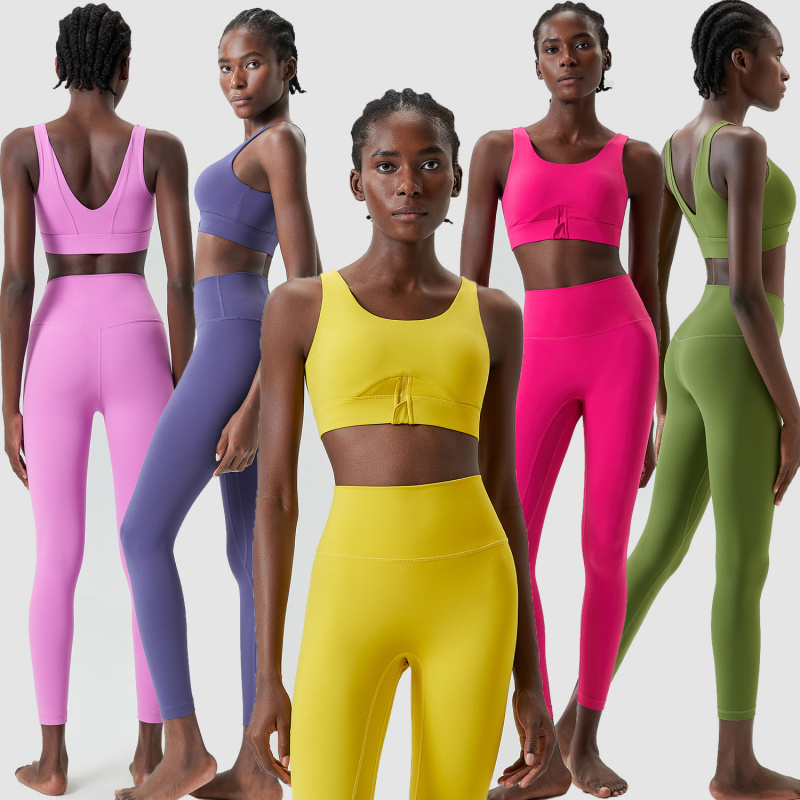 Two Pieces Set Zipper Yoga Spo - Yoga Fitness Set のレビューと価格