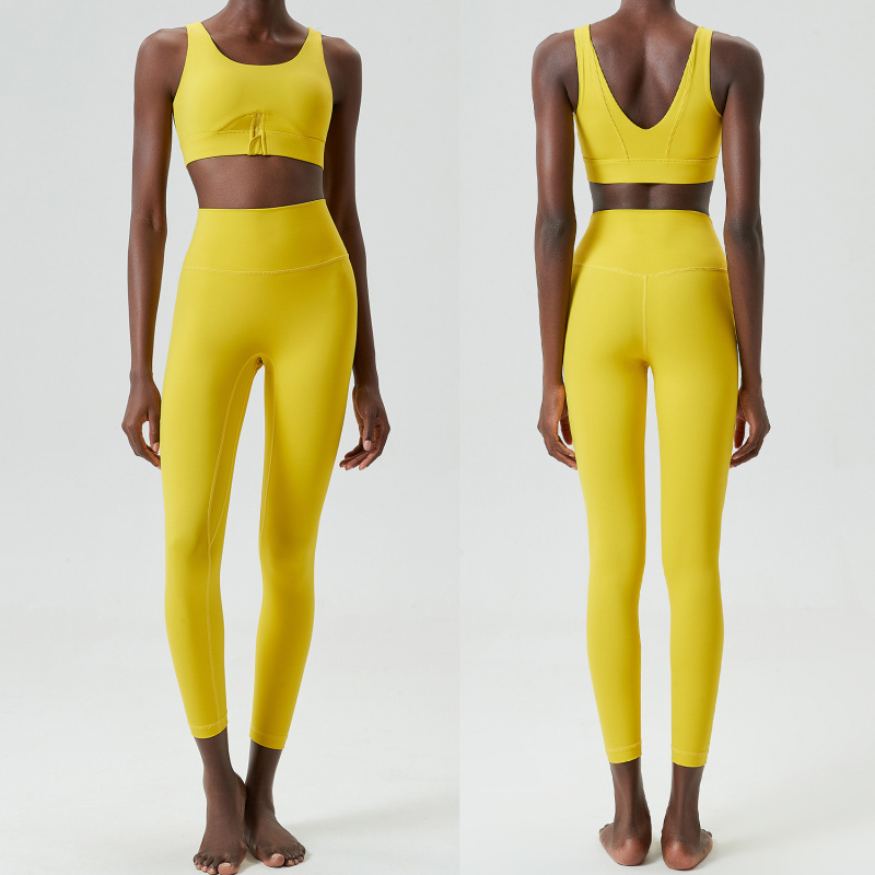 Two Pieces Set Zipper Yoga Spo - Yoga Fitness Set のレビューと価格