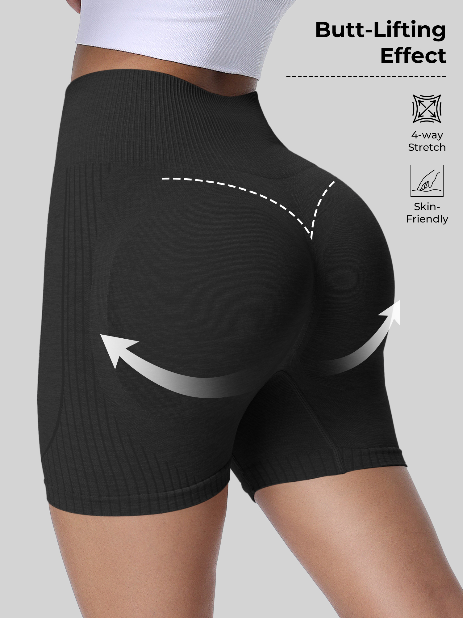 High Waist Elastic Yoga Shorts - Yoga Fitness Gear のレビューと価格