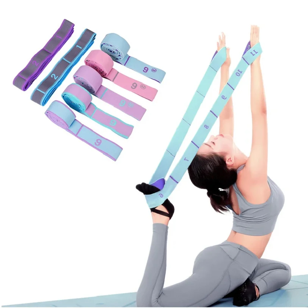 Multi-Section Elastic Yoga Res - Yoga Fitness Resistance Band のレビューと価格