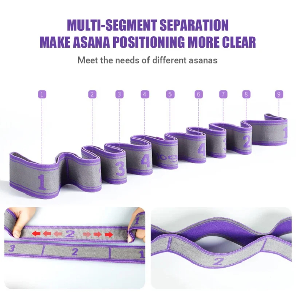 Multi-Section Elastic Yoga Res - Yoga Fitness Resistance Band のレビューと価格