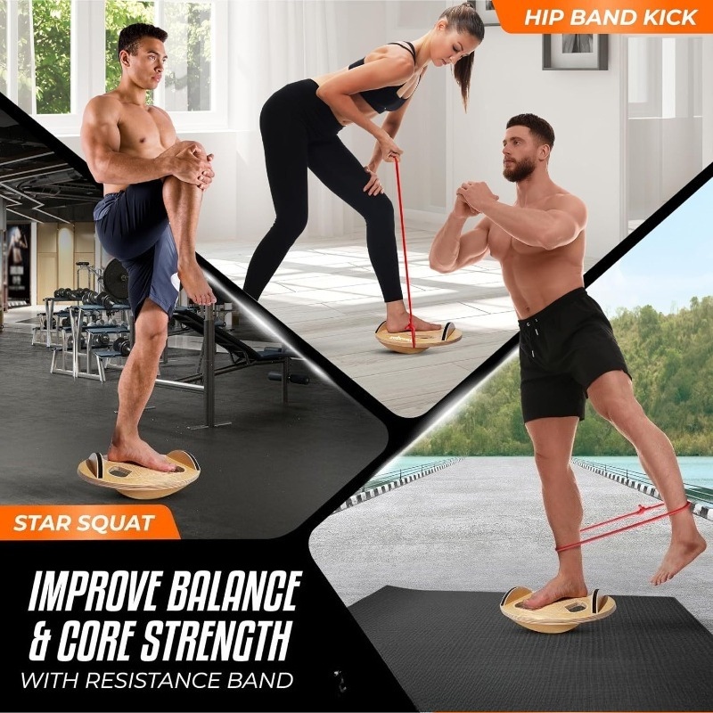 Wooden Fitness Balance Board A - Yoga Fitness Training のレビューと価格