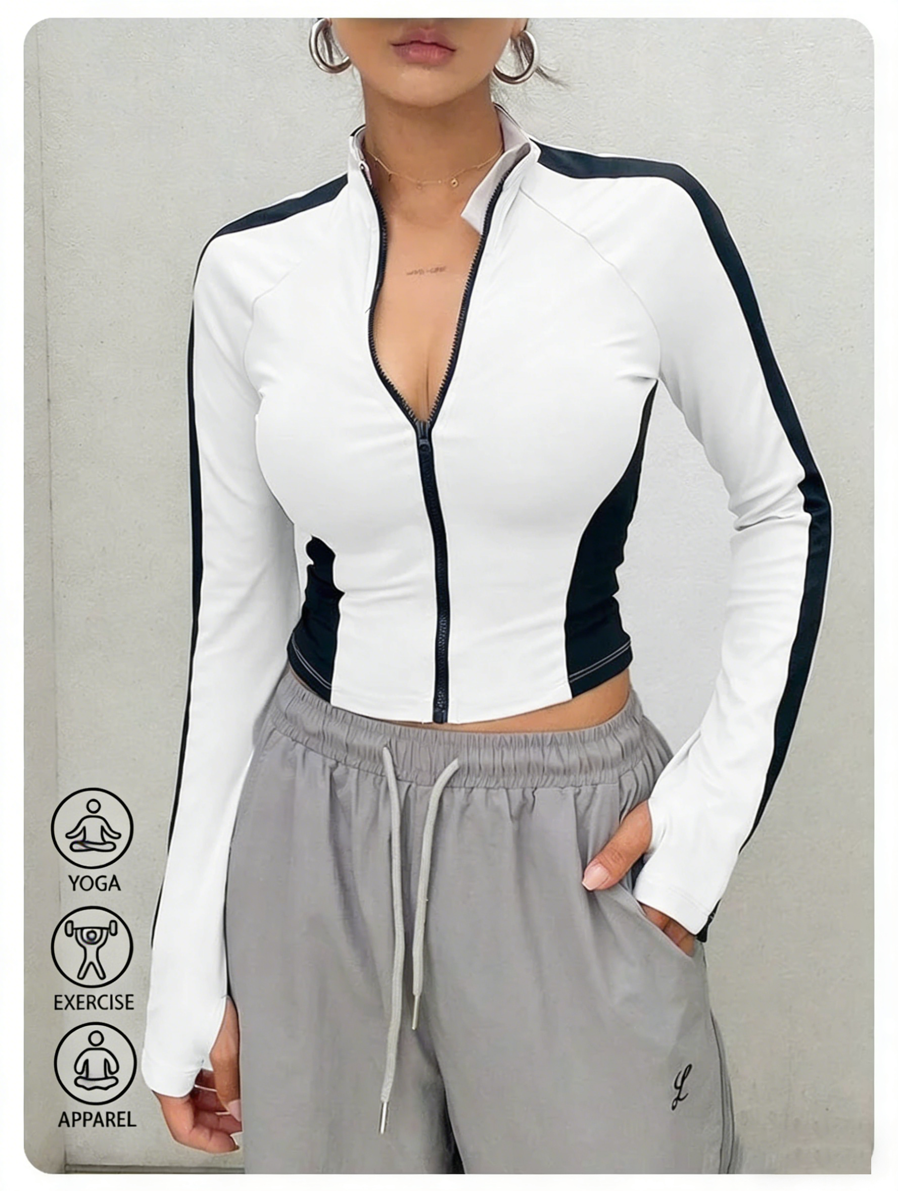 Yoga Clothes Stand Up Collar J - Yoga For Fitness のレビューと価格