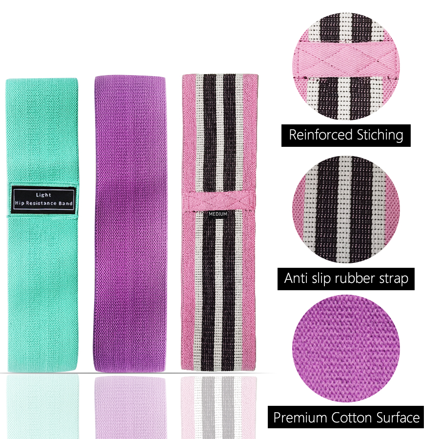 Fabric Resistance Hip Booty Ba - Yoga Fitness Resistance Band のレビューと価格