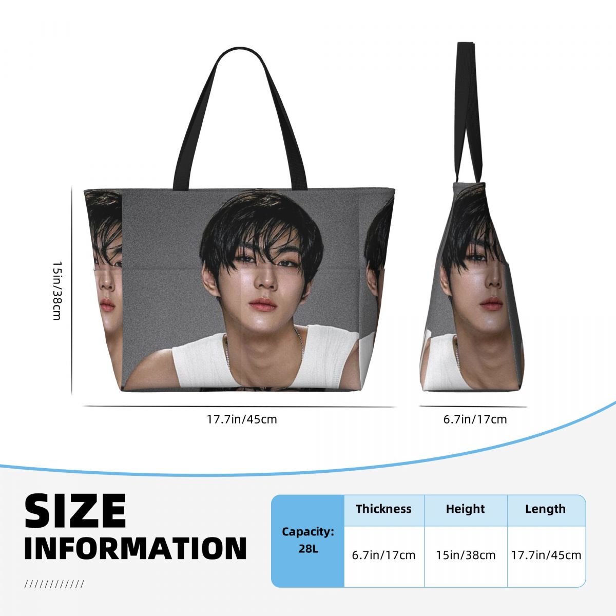 Jungwon En Kpop Beach Tote Bag - Yoga En Fitness のレビューと価格