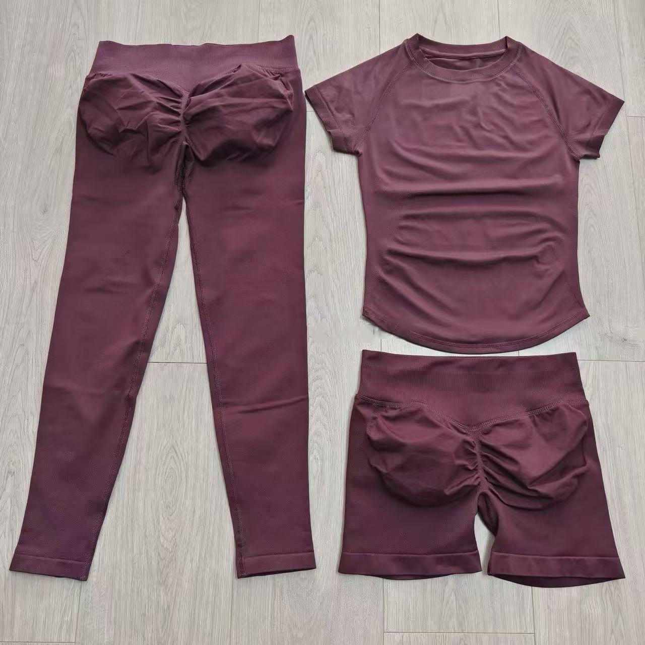 2 Pieces Sports Sets Short Sle - Yoga Fitness Set のレビューと価格