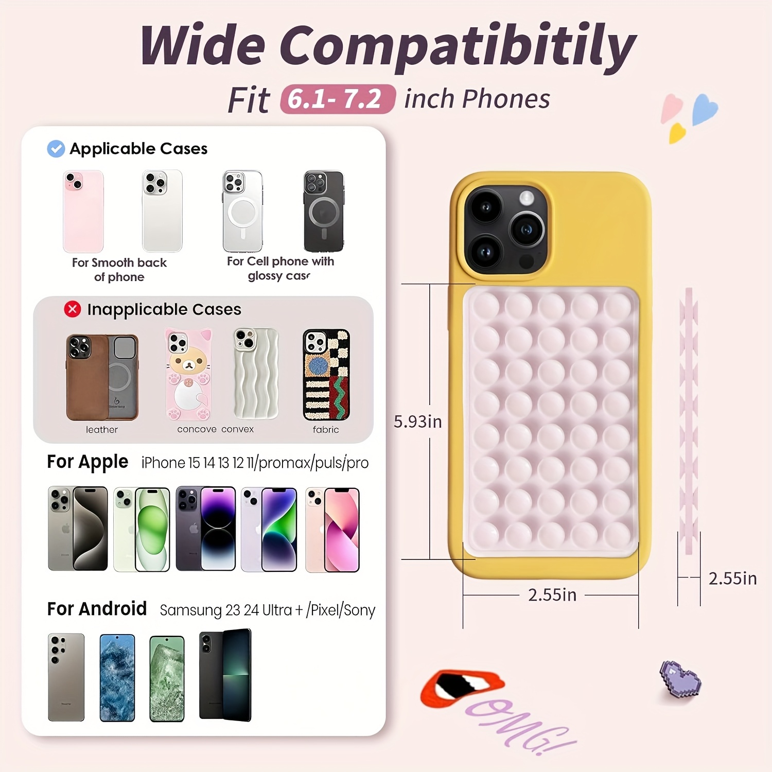 2pcs Double-Sided Silicone Suc - Yoga For Fitness のレビューと価格